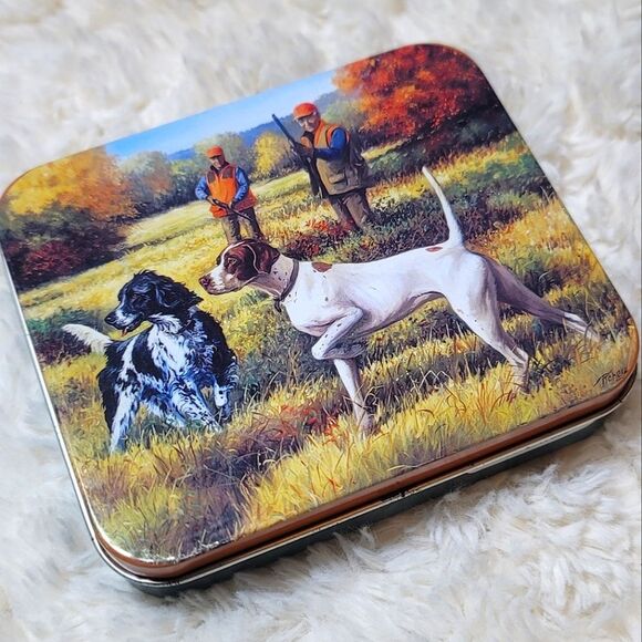 Sportsman O.C. Leather Duck Hunting Wallet With Pointer Dog Collectors Tin Case - Picture 4 of 6
